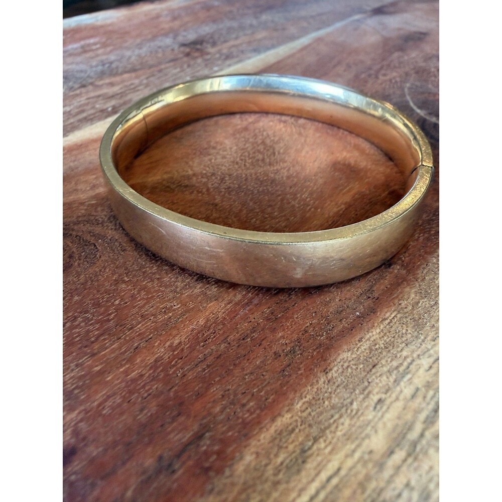 Vintage JF Sturdy & Sons STURDY 12K Gold Filled Hinged Bangle 1/20 GF 20g